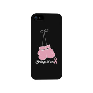 Bring It On Breast Cancer Awareness Boxing Black Phone Case
