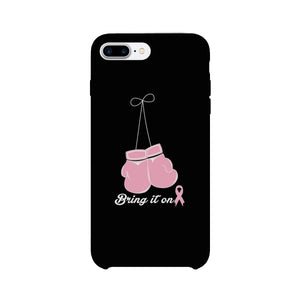 Bring It On Breast Cancer Awareness Boxing Black Phone Case