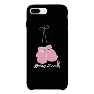 Bring It On Breast Cancer Awareness Boxing Black Phone Case