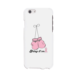 Bring It On Breast Cancer Awareness Boxing White Phone Case