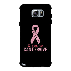 I You We Can-Cervive Breast Cancer Black Phone Case