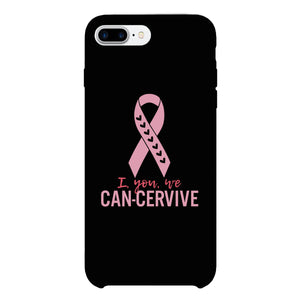 I You We Can-Cervive Breast Cancer Black Phone Case