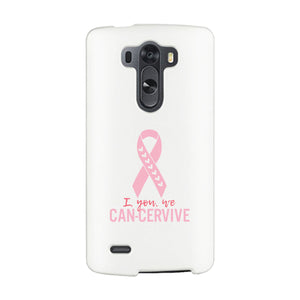 I You We Can-Cervive Breast Cancer White Phone Case