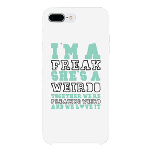 Freak and Weirdo BFF Matching White Phone Cases Best Friend