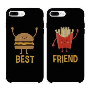 Hamburger and Fries BFF Matching Black Best Friend Phone Cases