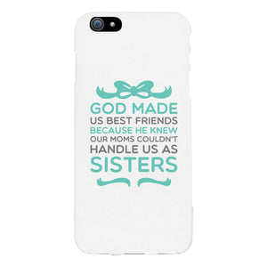 God Made Us Best Friend Matching White BFF Phone Cases