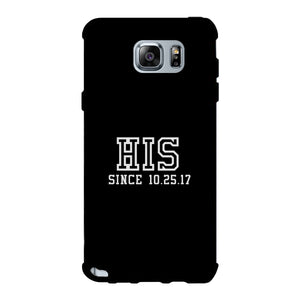 His Since Custom-Right Black Phone Case