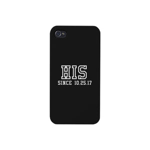 His Since Custom-Right Black Phone Case