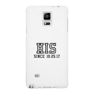 His Since Custom-Right White Phone Case