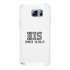 His Since Custom-Right White Phone Case