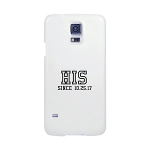 His Since Custom-Right White Phone Case