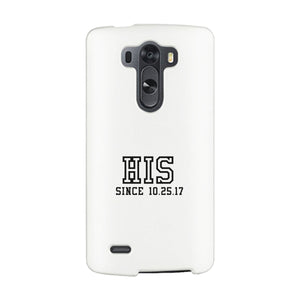 His Since Custom-Right White Phone Case