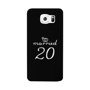 Married Since Custom-Left Black Phone Case