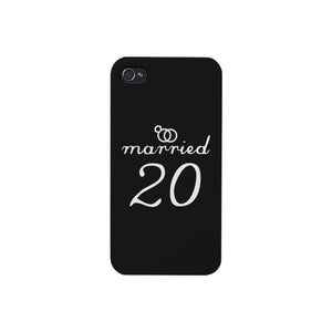 Married Since Custom-Left Black Phone Case