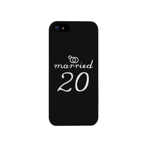 Married Since Custom-Left Black Phone Case