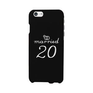 Married Since Custom-Left Black Phone Case