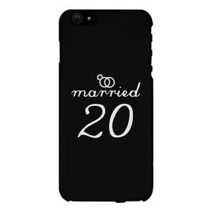 Married Since Custom-Left Black Phone Case