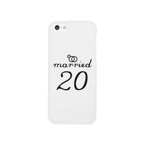 Married Since Custom-Left White Phone Case