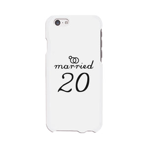 Married Since Custom-Left White Phone Case