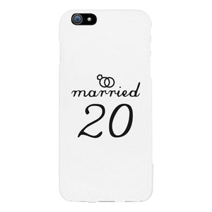 Married Since Custom-Left White Phone Case