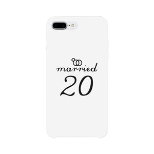 Married Since Custom-Left White Phone Case