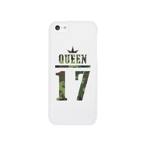 Queen Military Pattern Custom-Right White Phone Case