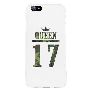 Queen Military Pattern Custom-Right White Phone Case