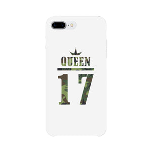 Queen Military Pattern Custom-Right White Phone Case