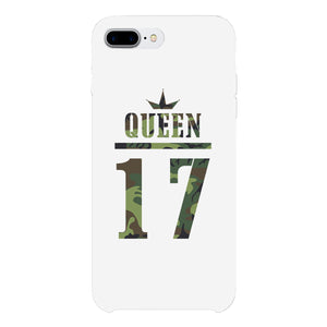 Queen Military Pattern Custom-Right White Phone Case