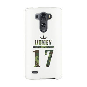 Queen Military Pattern Custom-Right White Phone Case