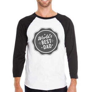 World's Best Dad Mens Baseball Tee Perfect Fathers Day Gift For Him - 365INLOVE