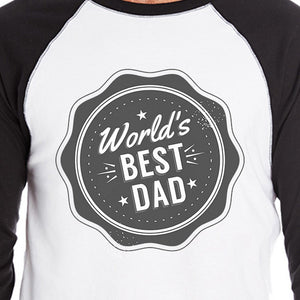 World's Best Dad Mens Baseball Tee Perfect Fathers Day Gift For Him - 365INLOVE