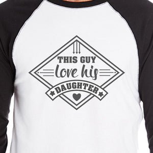 This Guy Love His Daughter Men Graphic Baseball Tee For Baby Shower - 365INLOVE