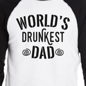 World's Drunkest Dad Mens Baseball Tee Funny Design T-Shirt For Dad - 365INLOVE