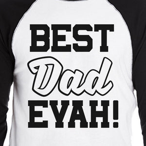 Best Dad Evah Funny Design Baseball Shirt Fathers Day Gift For Him - 365INLOVE