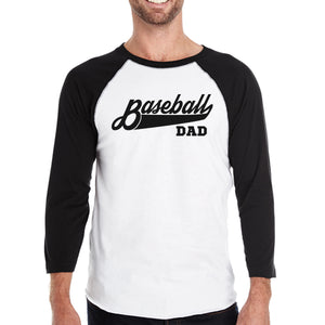 Baseball Dad Men's Baseball 3/4 Sleeve Shirt Gift For Baseball Fans - 365INLOVE