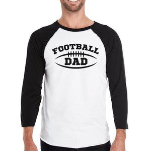 Football Dad Baseball 3/4 Sleeve Tee Funny Gift For Football Fans - 365INLOVE