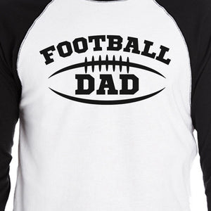 Football Dad Baseball 3/4 Sleeve Tee Funny Gift For Football Fans - 365INLOVE