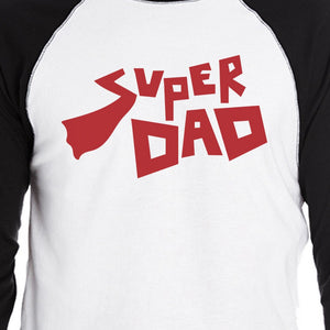 Super Dad Baseball 3/4 Sleeve Tee Unique Dad Gifts From Daughters - 365INLOVE