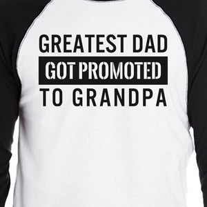 Got Promoted To Grandpa Baseball T-Shirt Baby Announcement Gifts - 365INLOVE