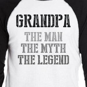 Grandpa Man Myth Legend Baseball Tee Best Gift Ideas For Grandpa - 365INLOVE