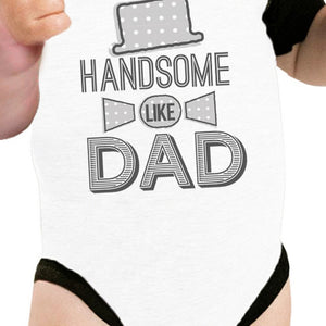 Handsome Like Dad Baby Baseball Tee Vintage Design Baseball Jersey - 365INLOVE