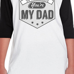 So Fortunate You're My Dad Kids Baseball Jersey Unique Design Tee - 365INLOVE