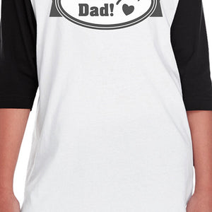 Thank you Dad Funny Design Baseball Jersey For Girls 3/4 Sleeve - 365INLOVE