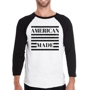 American Made Humorous Design Mens Raglan T Shirt Gifts For Him - 365INLOVE