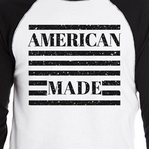 American Made Humorous Design Mens Raglan T Shirt Gifts For Him - 365INLOVE