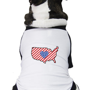 USA Map Small Pet Baseball Tee Cute Patriotic Gifts For Dog Owners - 365INLOVE