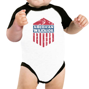 American Warrior First 4th Of July Baseball Raglan Shirt For Baby - 365INLOVE