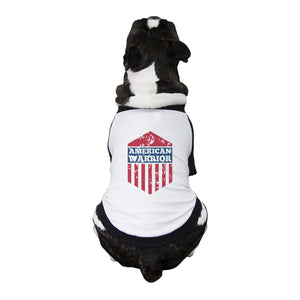 American Warrior Pet Baseball Jersey Cute 4th Of July For Small Pet - 365INLOVE