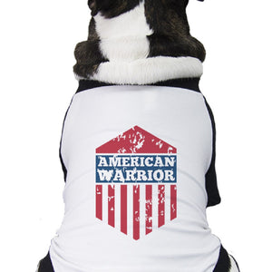 American Warrior Pet Baseball Jersey Cute 4th Of July For Small Pet - 365INLOVE